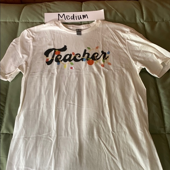 Gildan Tops - Gildan White 'Teacher' Graphic Tee